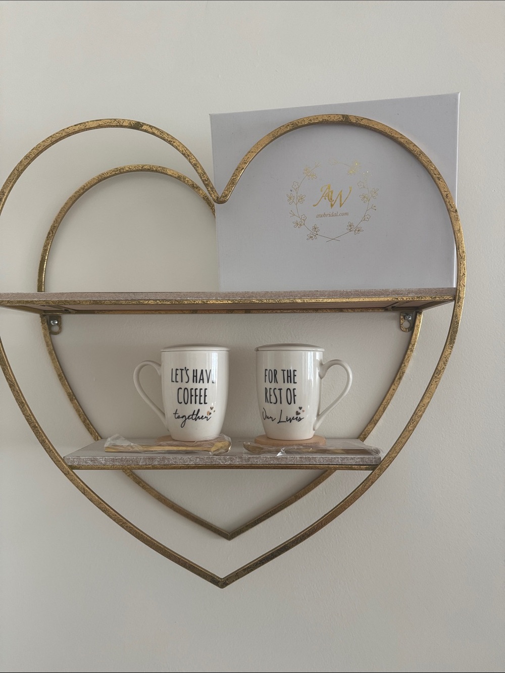 White Ceramic Coffee Mug Gift Set